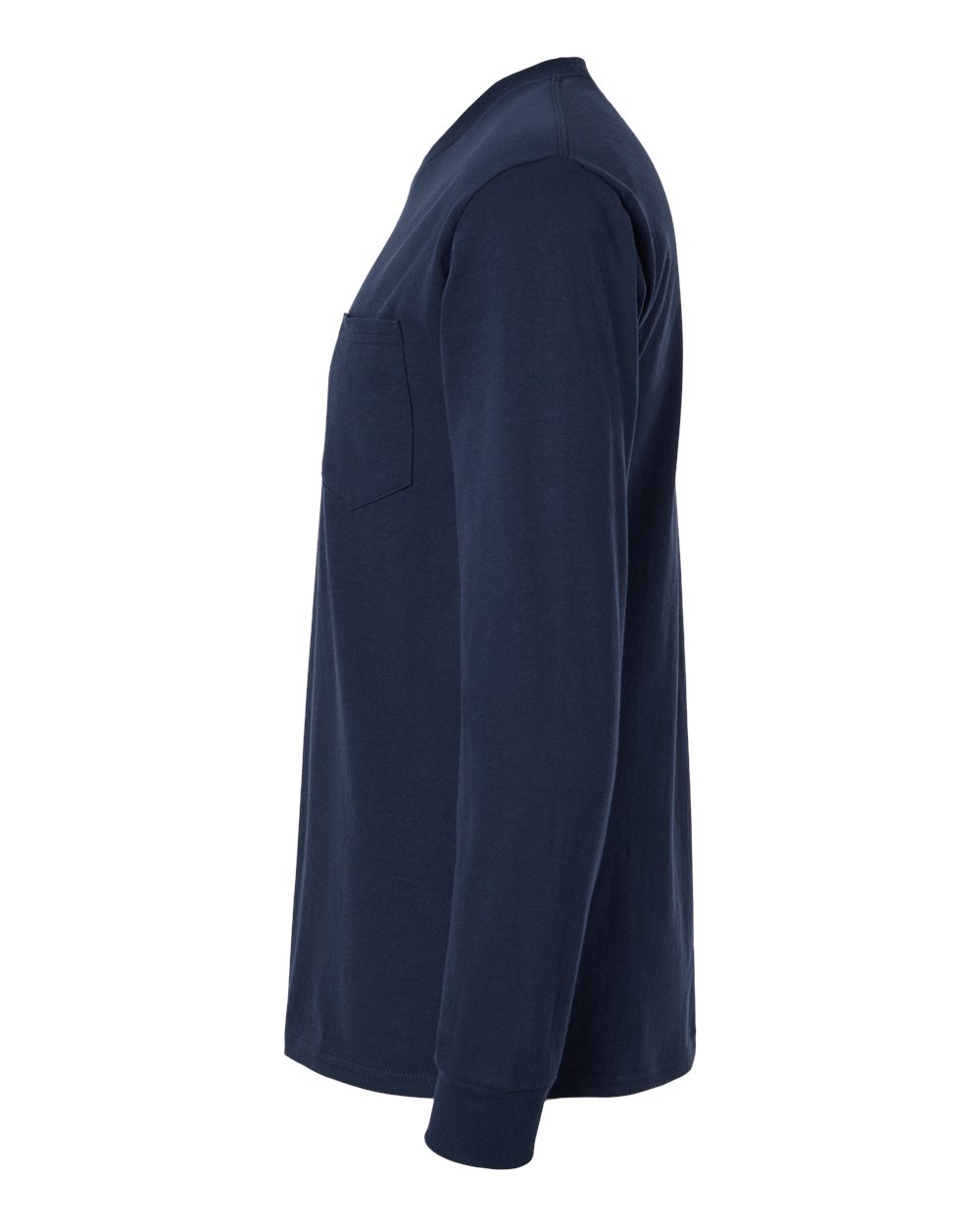 Men's Ultra Cotton® Long Sleeve Pocket T-Shirt - DirectSide - B05060653 - Navy
