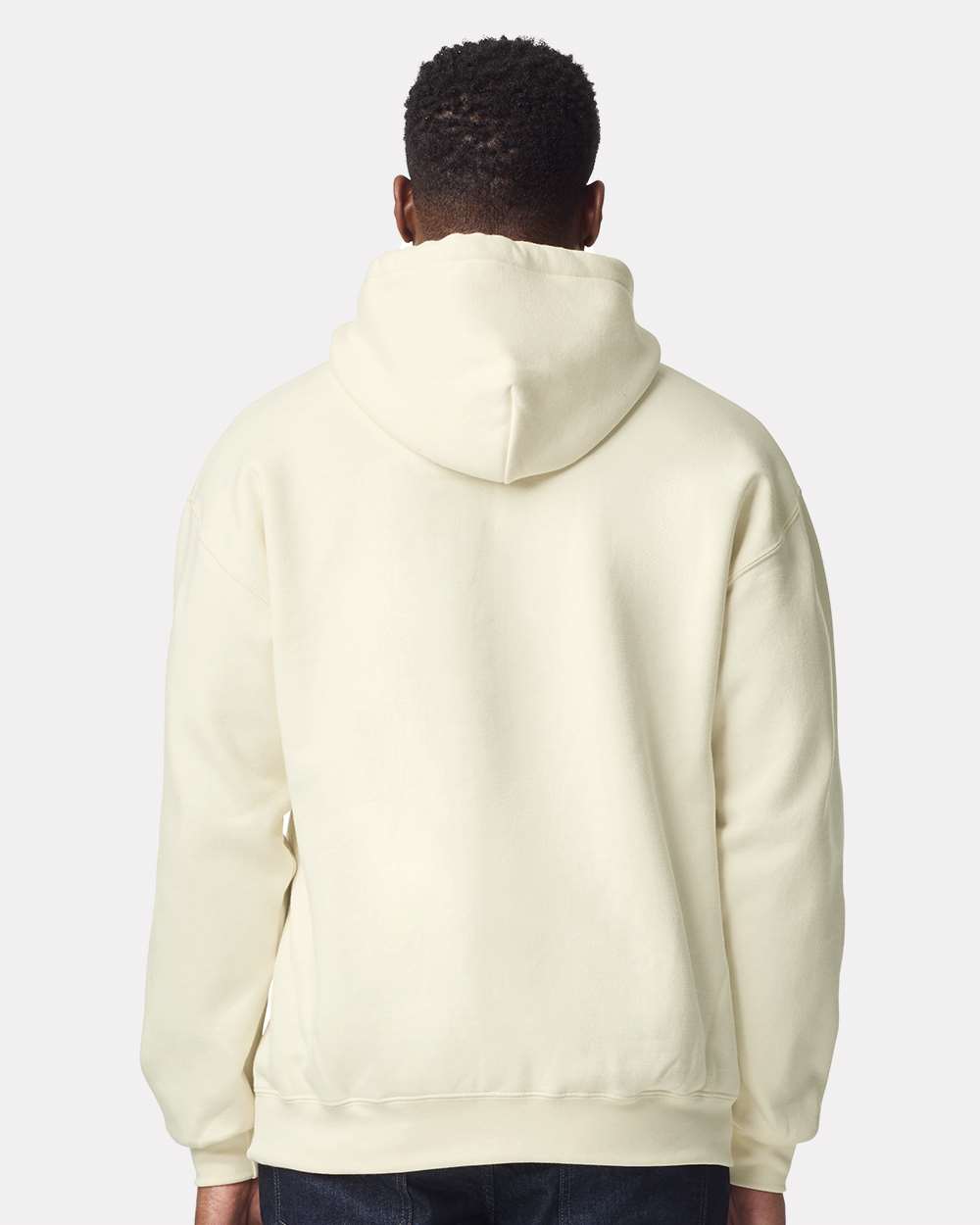 Unisex Hammer™ Maxweight Hooded Sweatshirt - OnModelBack - B02460023 - Off White