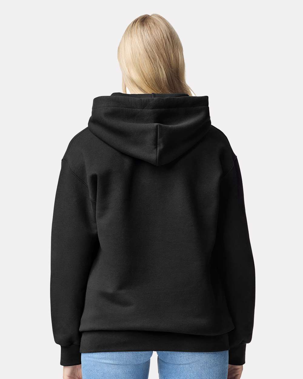 Unisex Hammer™ Maxweight Hooded Sweatshirt - OnModelBack - B02460503 - Pitch Black