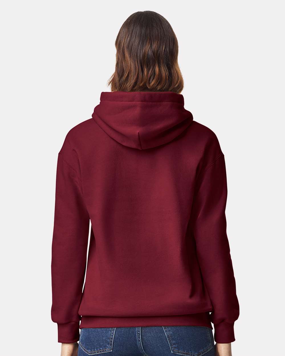 Unisex Hammer™ Maxweight Hooded Sweatshirt - OnModelBack - B02460533 - Garnet