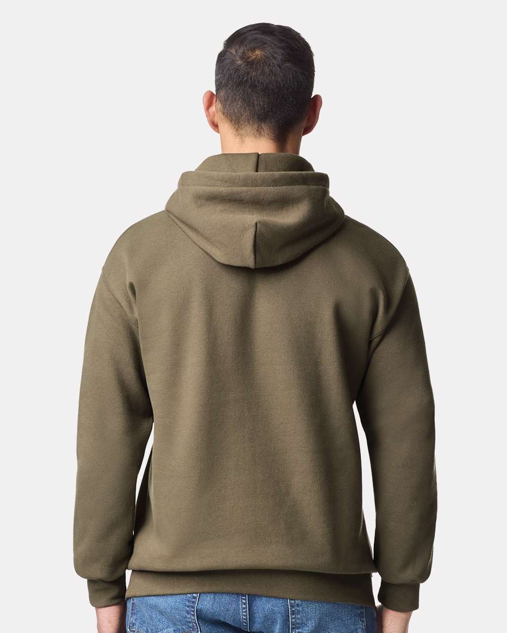 Unisex Hammer™ Maxweight Hooded Sweatshirt - OnModelBack - B02460543 - Olive