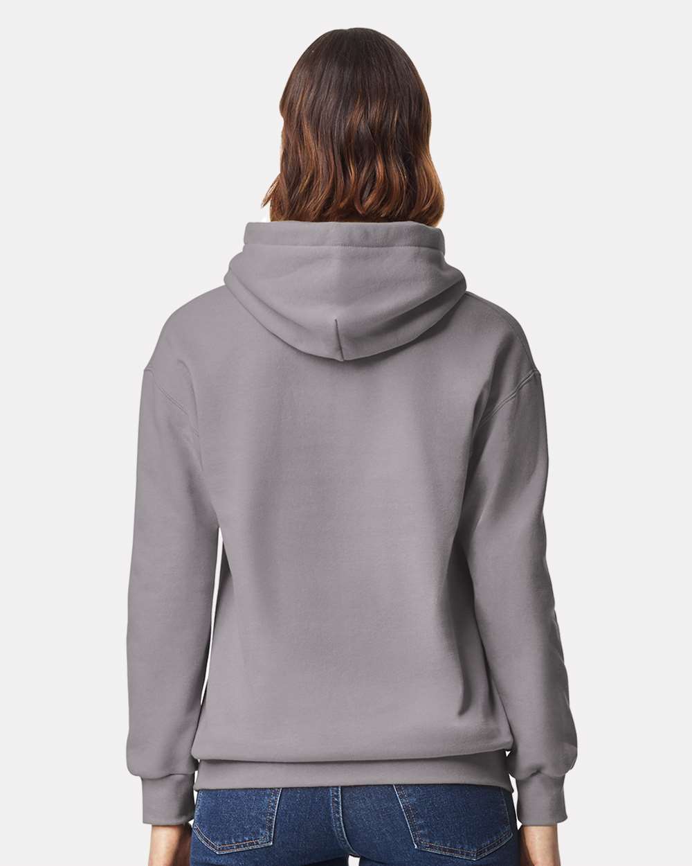 Unisex Hammer™ Maxweight Hooded Sweatshirt - OnModelBack - B02460593 - Gravel