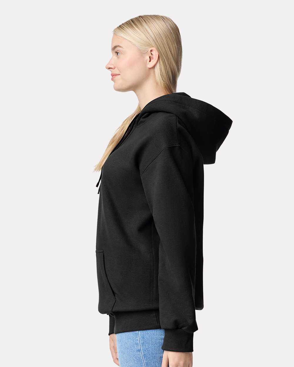 Unisex Hammer™ Maxweight Hooded Sweatshirt - OnModelSide - B02460503 - Pitch Black