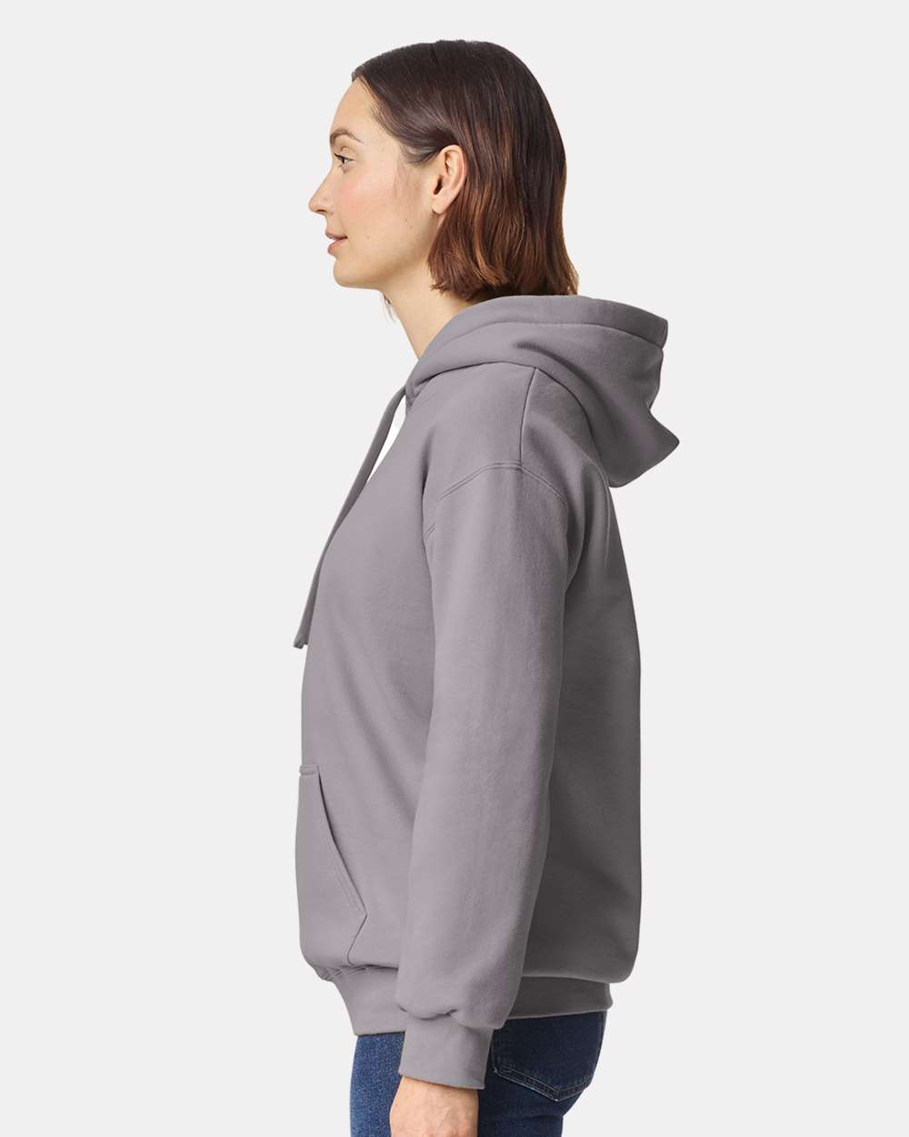 Unisex Hammer™ Maxweight Hooded Sweatshirt - OnModelSide - B02460593 - Gravel