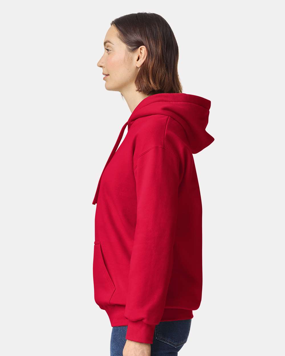 Unisex Hammer™ Maxweight Hooded Sweatshirt - OnModelSide - B02460703 - Cherry Red