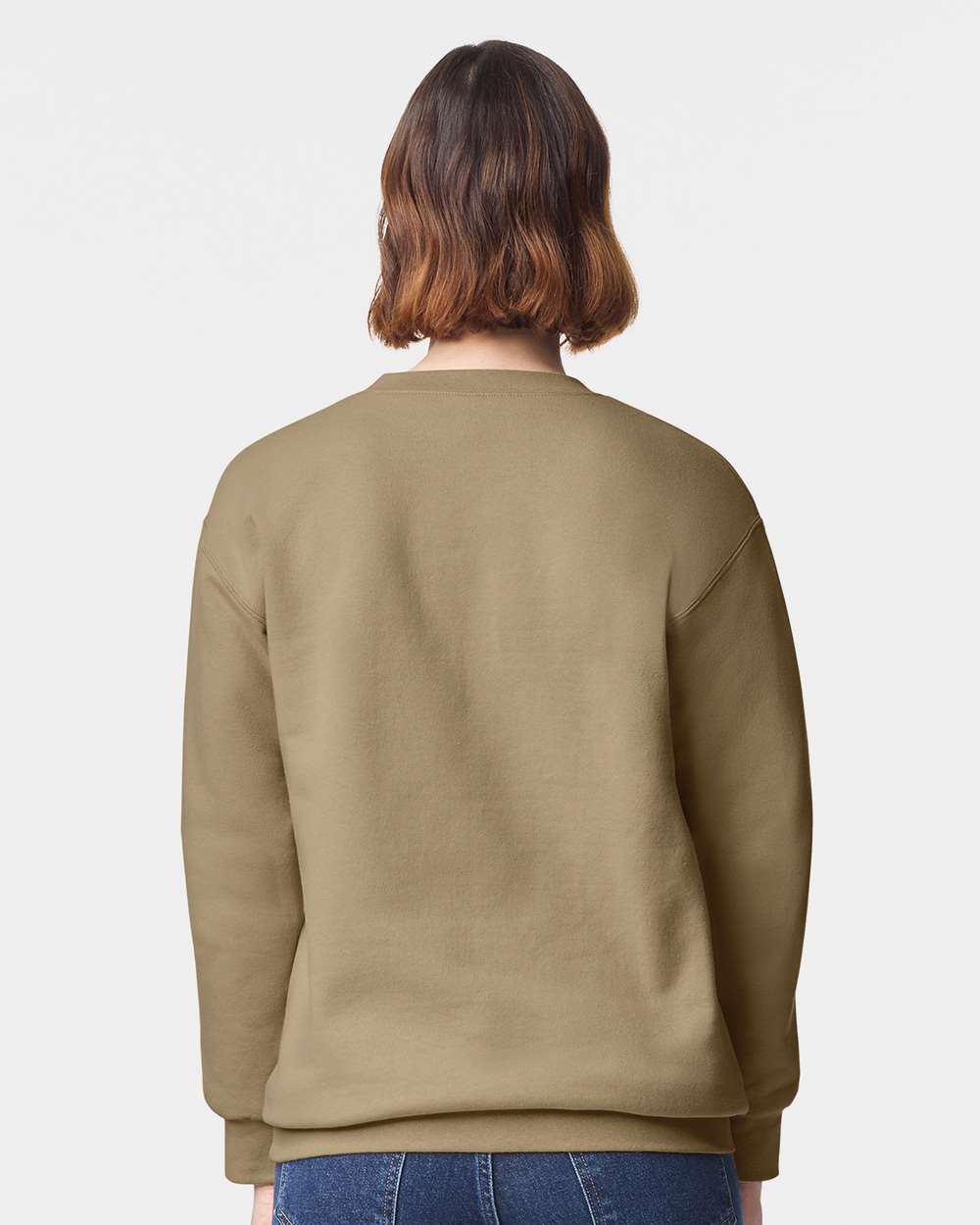Unisex Hammer™ Maxweight Crewneck Sweatshirt - OnModelBack - B02560243 - Tan
