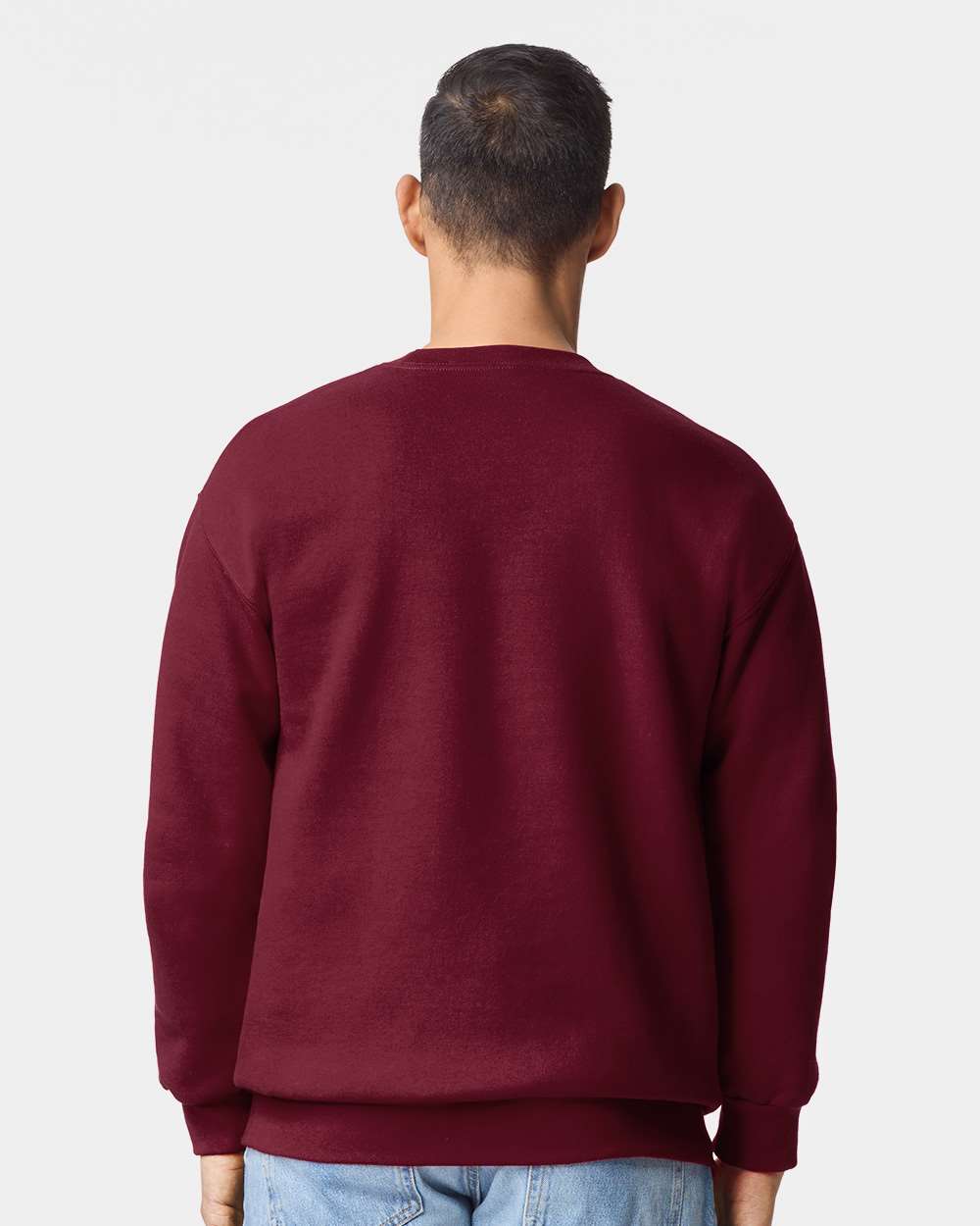 Unisex Hammer™ Maxweight Crewneck Sweatshirt - OnModelBack - B02560533 - Garnet