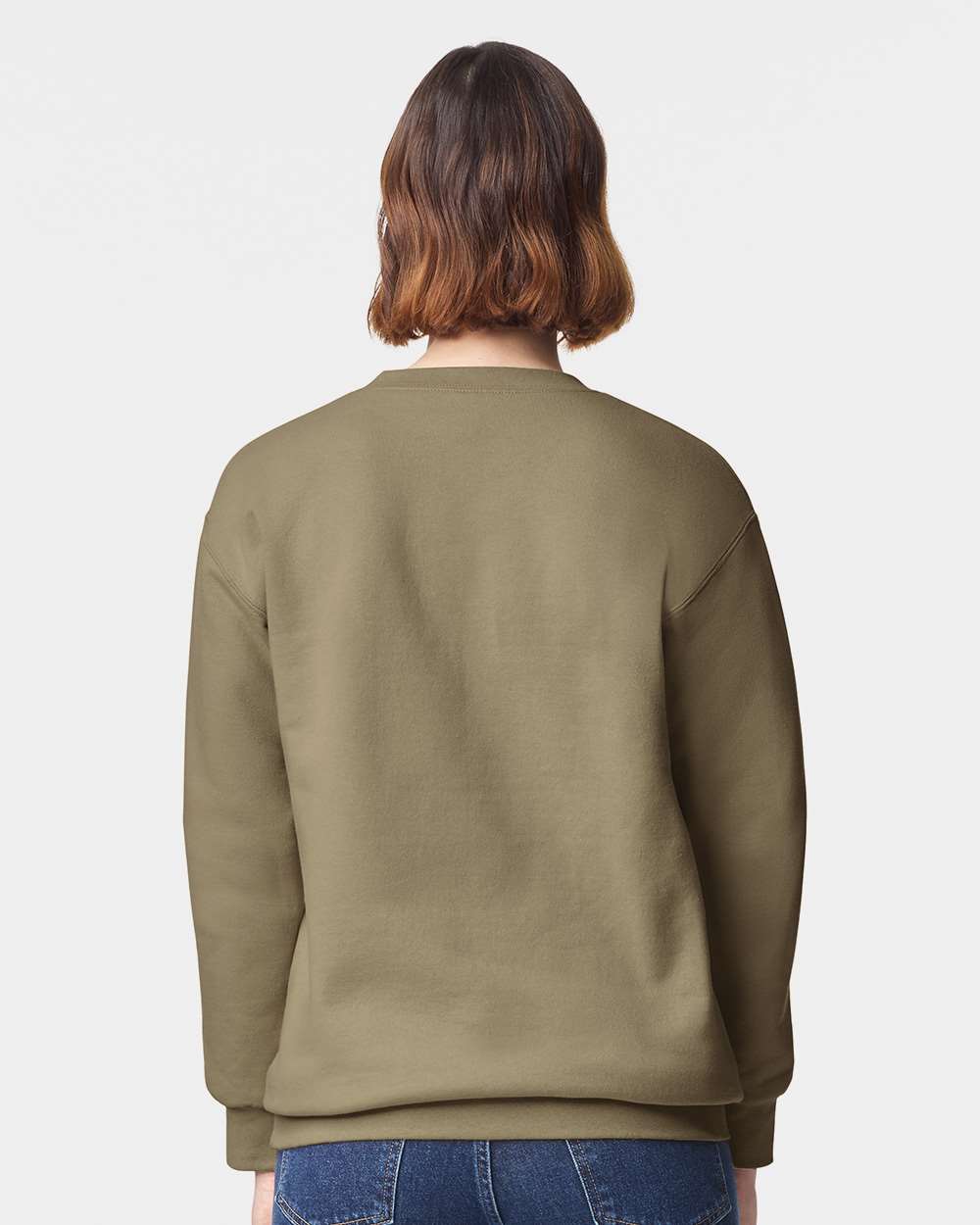 Unisex Hammer™ Maxweight Crewneck Sweatshirt - OnModelBack - B02560543 - Olive