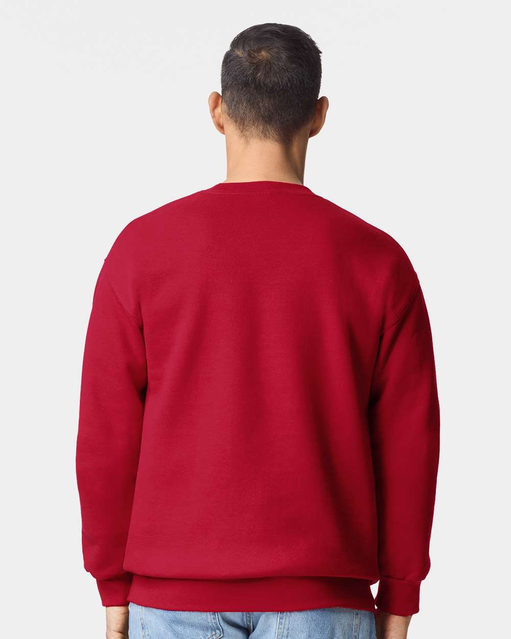 Unisex Hammer™ Maxweight Crewneck Sweatshirt - OnModelBack - B02560703 - Cherry Red