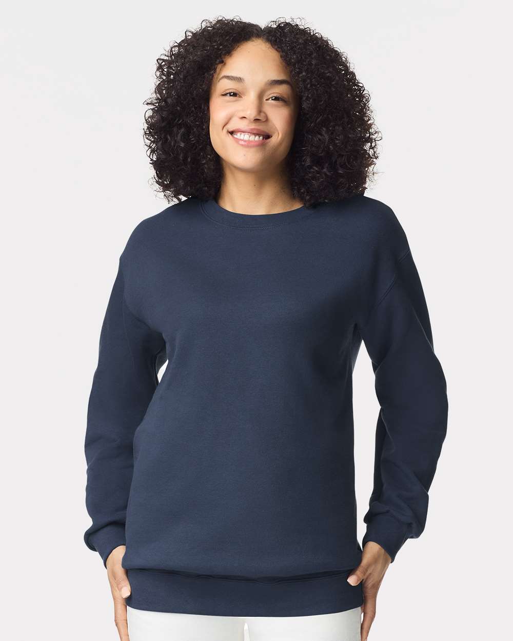 Unisex Hammer™ Maxweight Crewneck Sweatshirt - OnModelFront - B02560253 - Blue Dusk