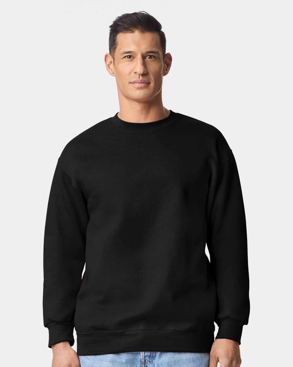 Unisex Hammer™ Maxweight Crewneck Sweatshirt - OnModelFront - B02560503 - Pitch Black