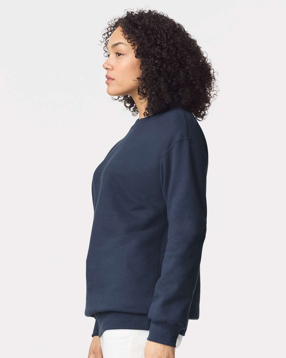 Unisex Hammer™ Maxweight Crewneck Sweatshirt - OnModelSide - B02560253 - Blue Dusk