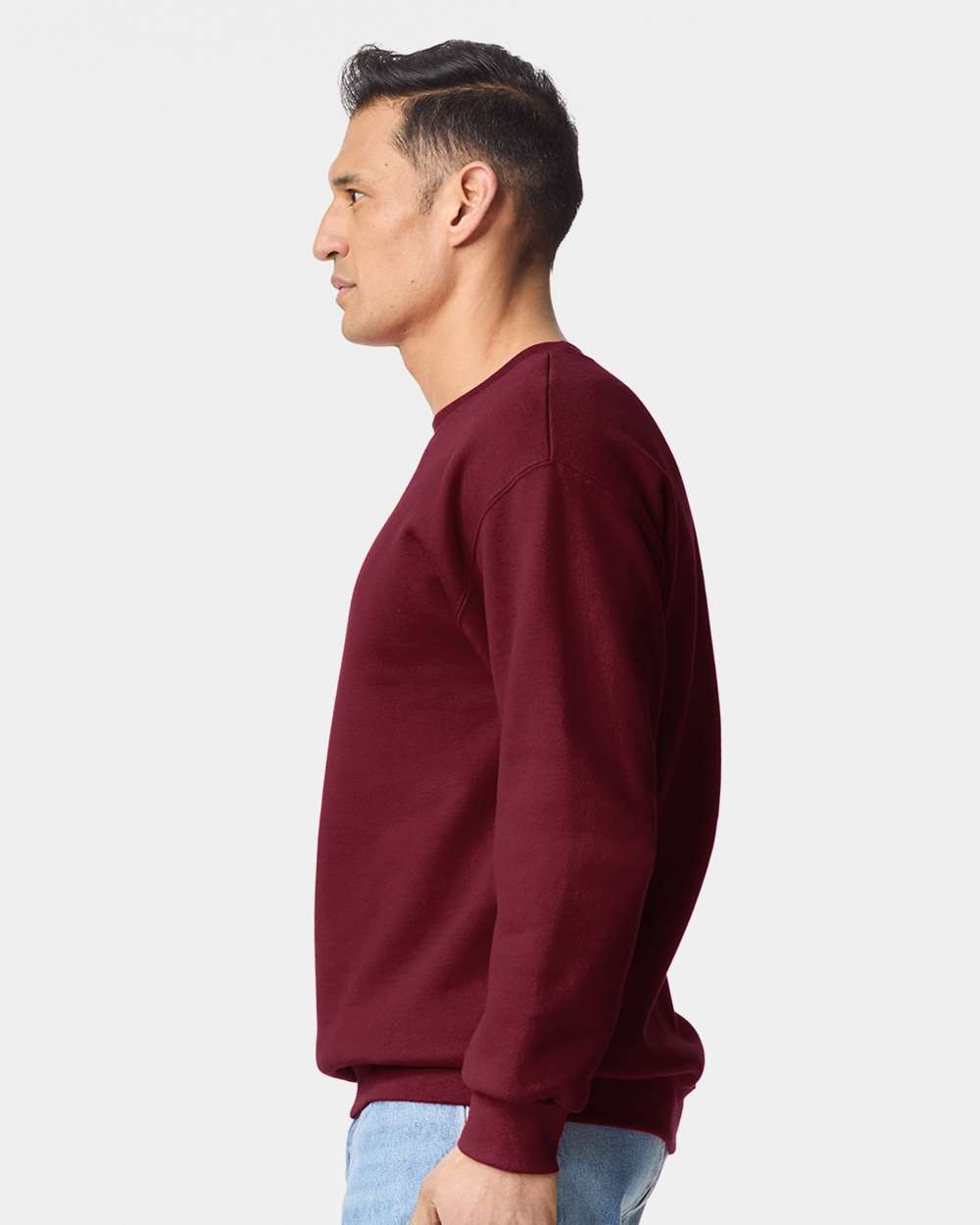 Unisex Hammer™ Maxweight Crewneck Sweatshirt - OnModelSide - B02560533 - Garnet