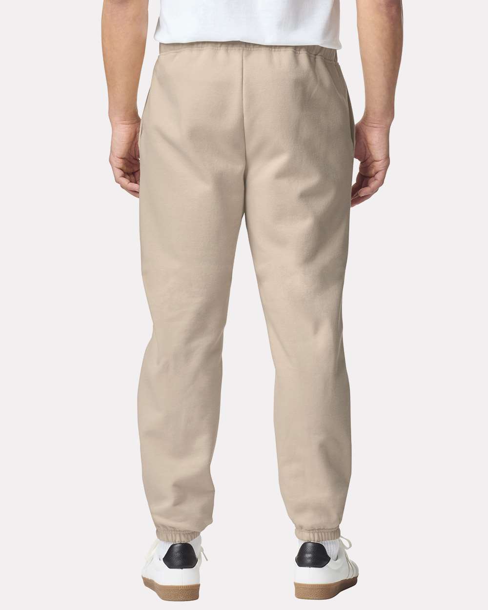 Unisex Softstyle® Midweight Pocket Sweatpants - OnModelBack - B02960243 - Sand