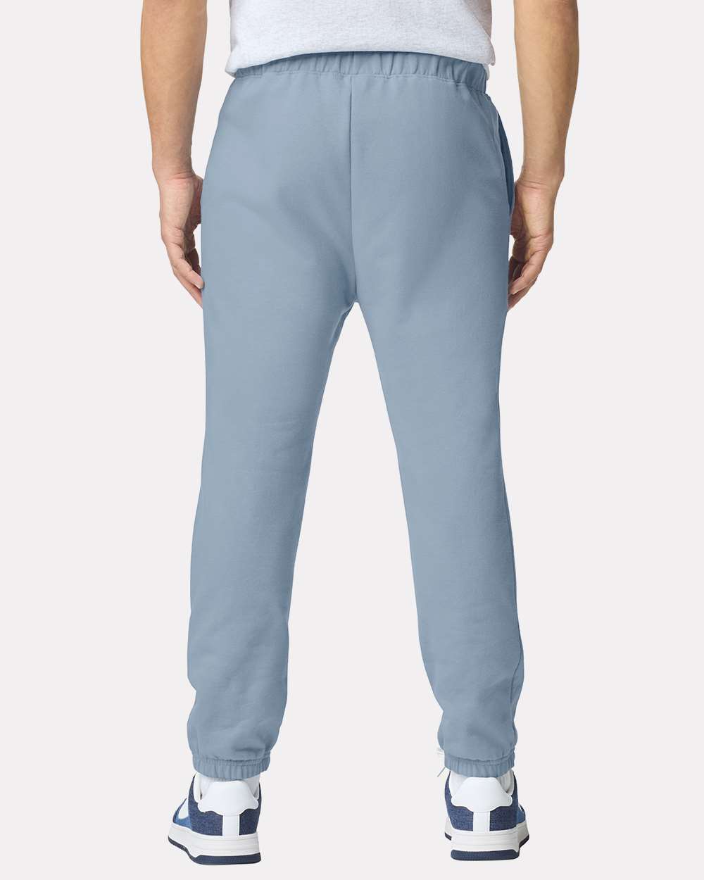 Unisex Softstyle® Midweight Pocket Sweatpants - OnModelBack - B02960253 - Stone Blue
