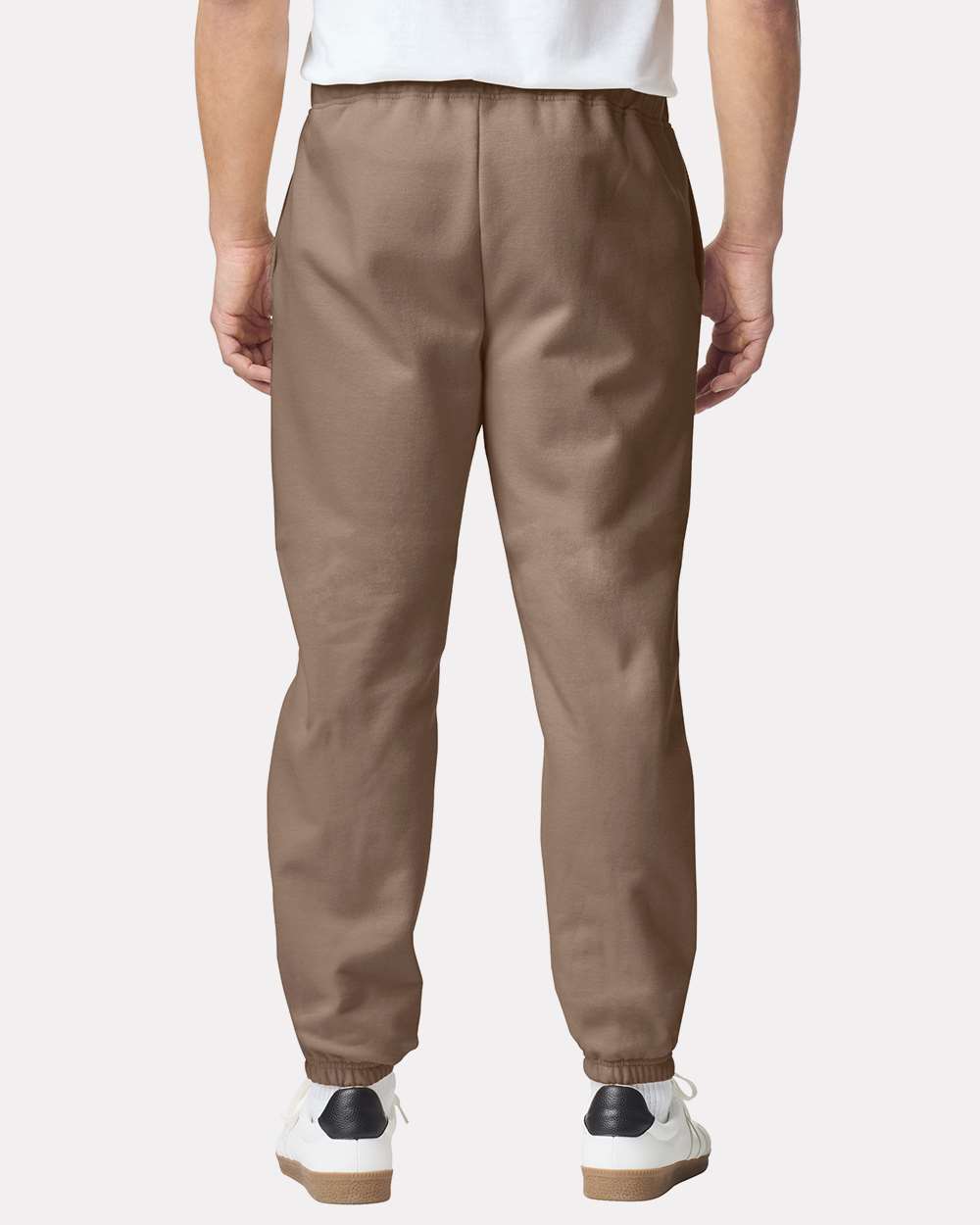 Unisex Softstyle® Midweight Pocket Sweatpants - OnModelBack - B02960553 - Brown Savana