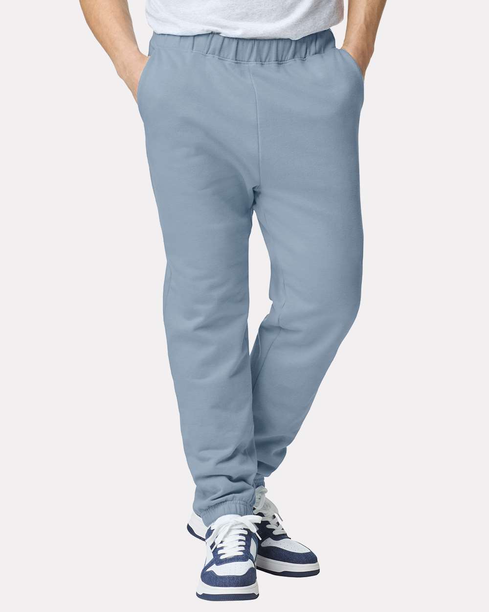 Unisex Softstyle® Midweight Pocket Sweatpants - OnModelFront - B02960253 - Stone Blue