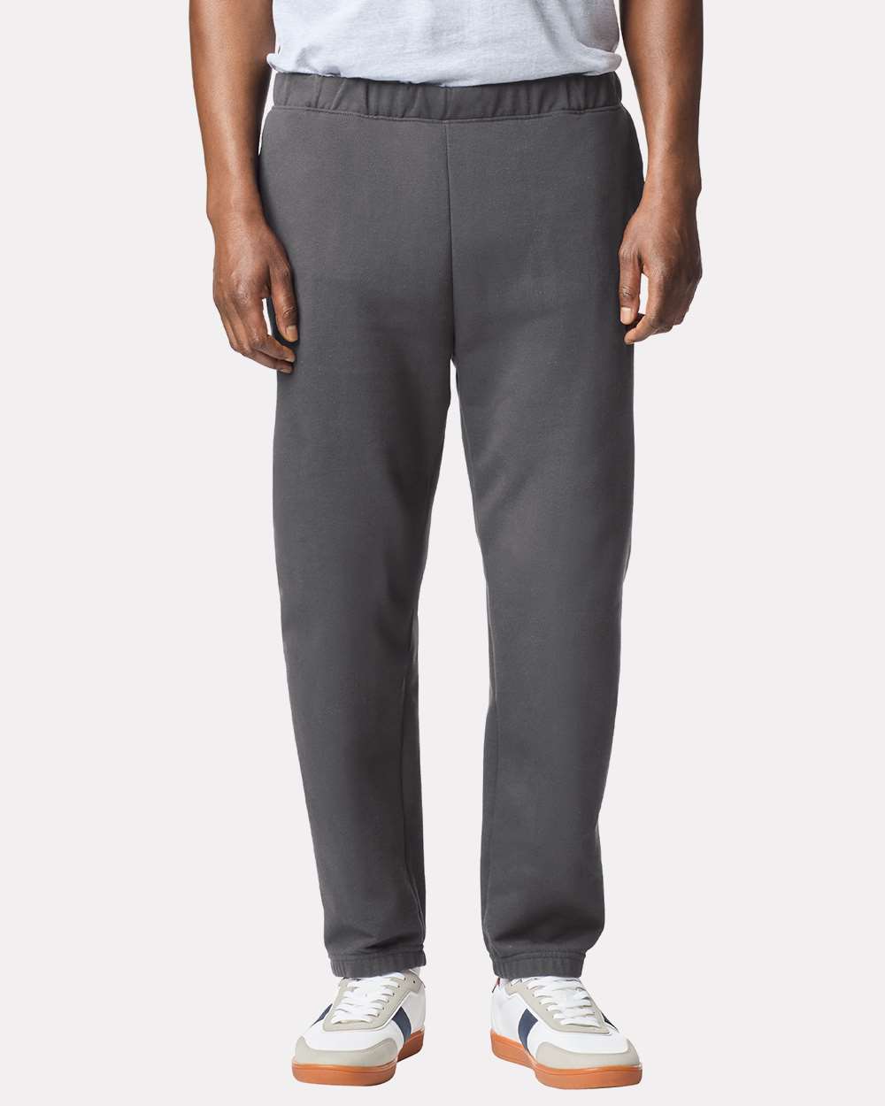 Unisex Softstyle® Midweight Pocket Sweatpants - OnModelFront - B02960493 - Charcoal
