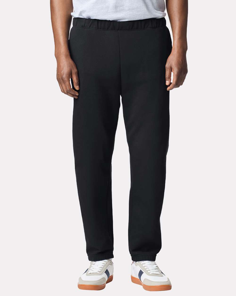 Unisex Softstyle® Midweight Pocket Sweatpants - OnModelFront - B02960503 - Black