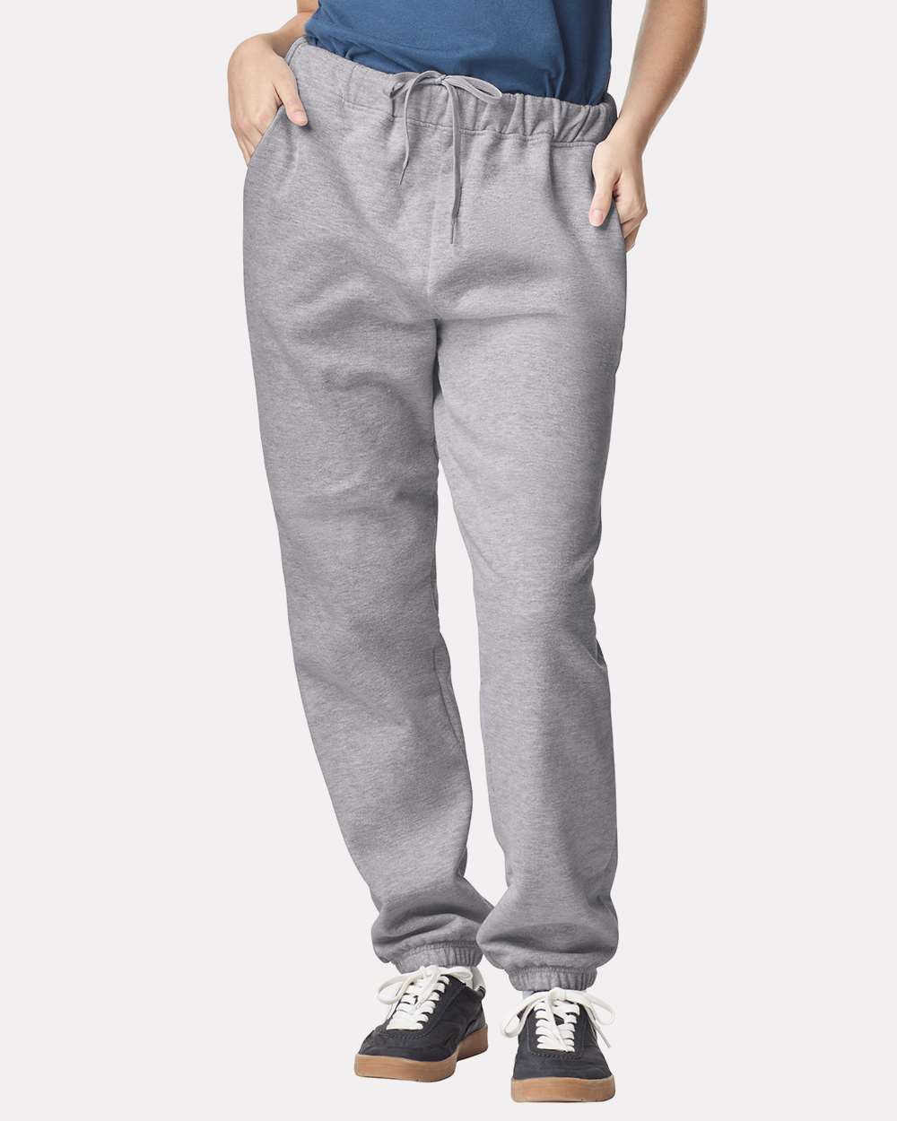 Unisex Softstyle® Midweight Pocket Sweatpants - OnModelFront - B02960583 - Sport Grey