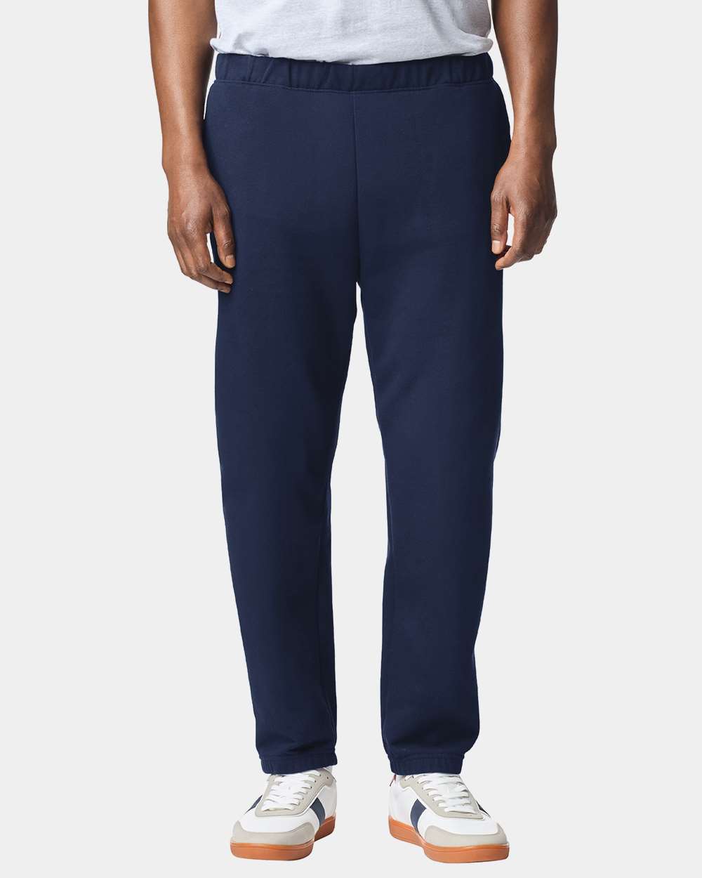Unisex Softstyle® Midweight Pocket Sweatpants - OnModelFront - B02960653 - Navy