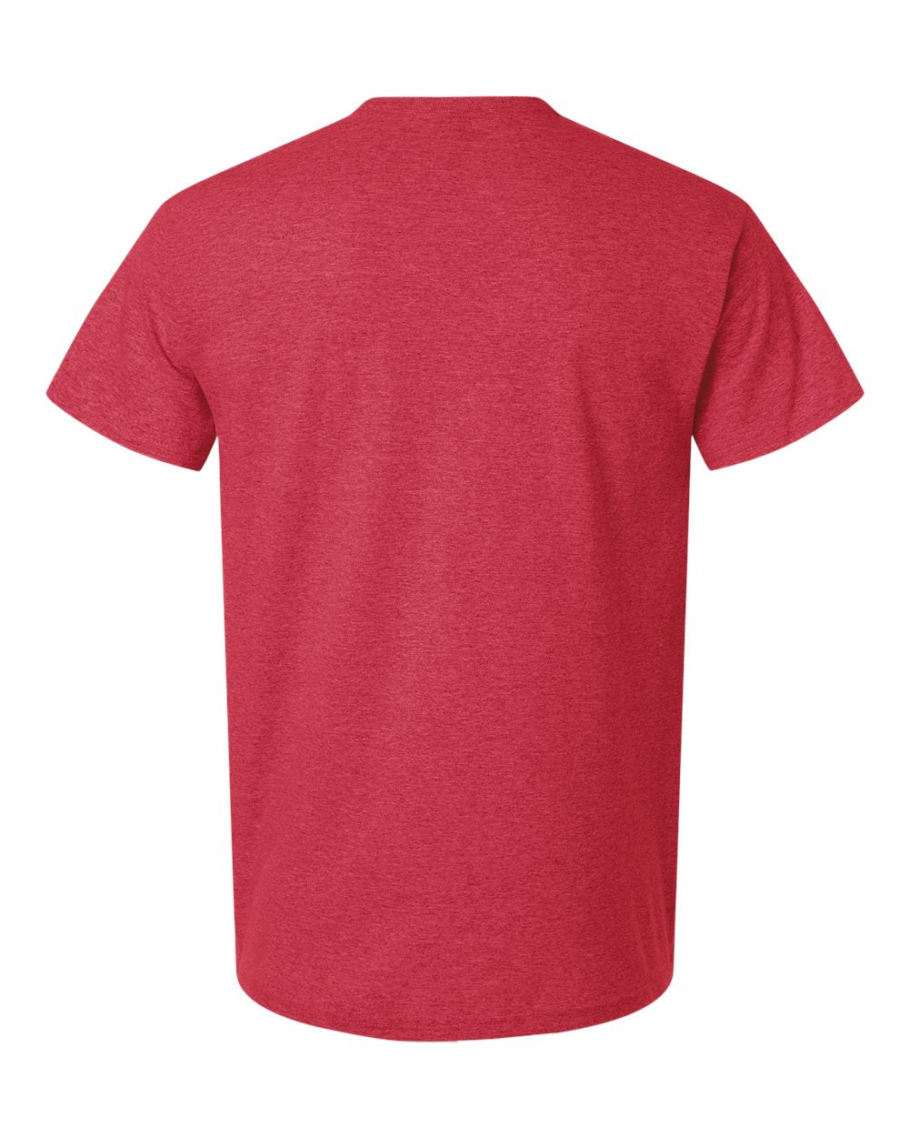 Unisex Light Cotton T-Shirt - Back - B02860262 - Heather Red