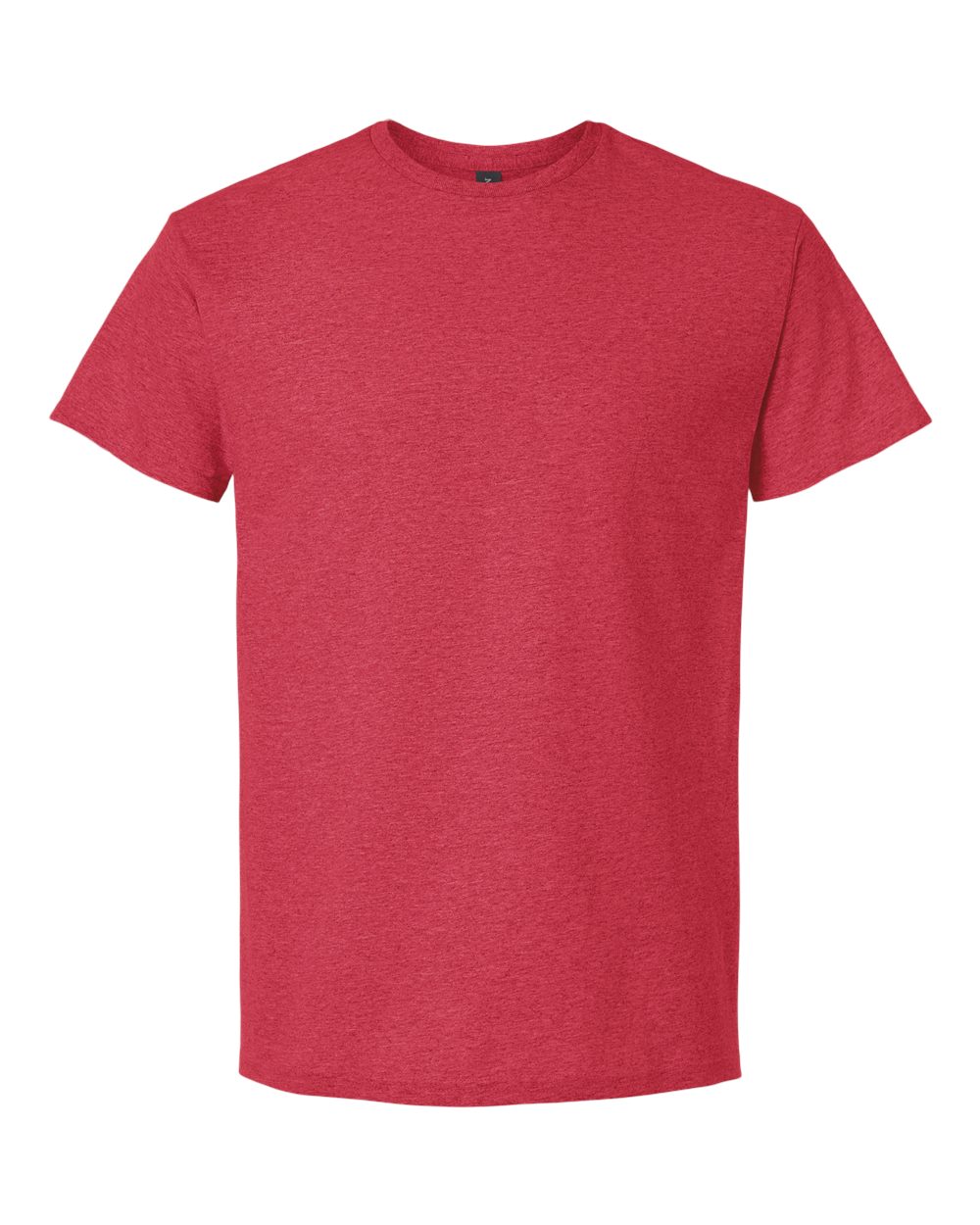 Unisex Light Cotton T-Shirt - Front - B02860262 - Heather Red