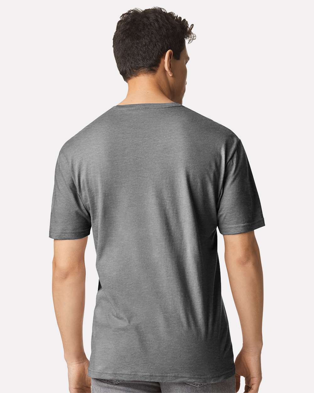 Unisex Light Cotton T-Shirt - OnModelBack - B02860092 - Graphite Heather
