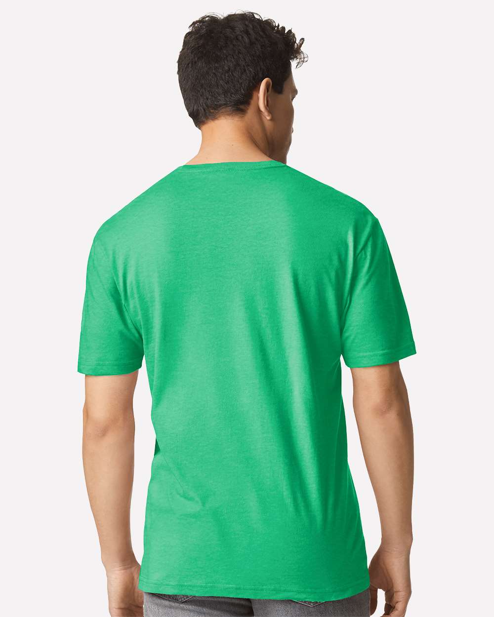Unisex Light Cotton T-Shirt - OnModelBack - B02860232 - Heather Irish Green