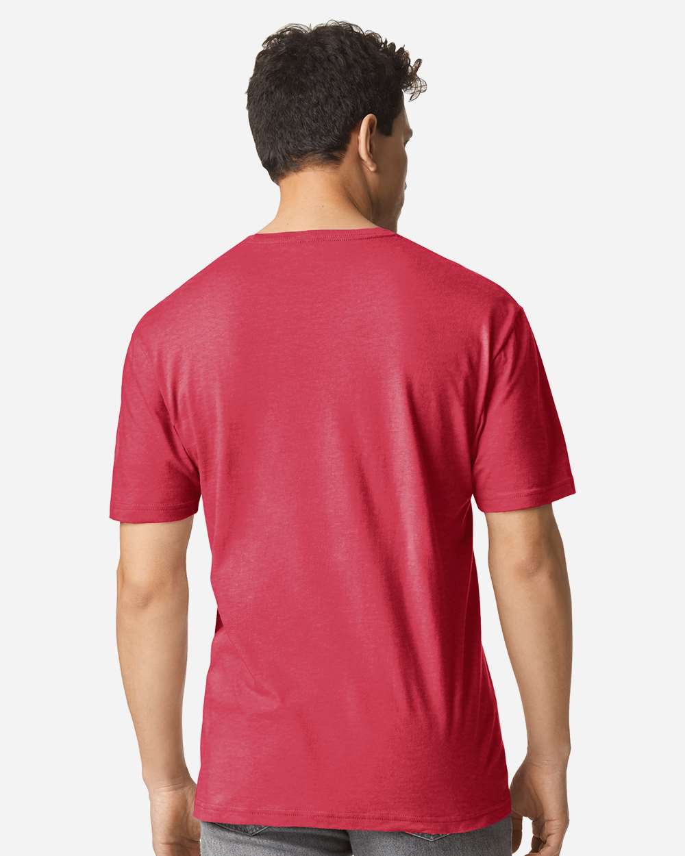 Unisex Light Cotton T-Shirt - OnModelBack - B02860262 - Heather Red