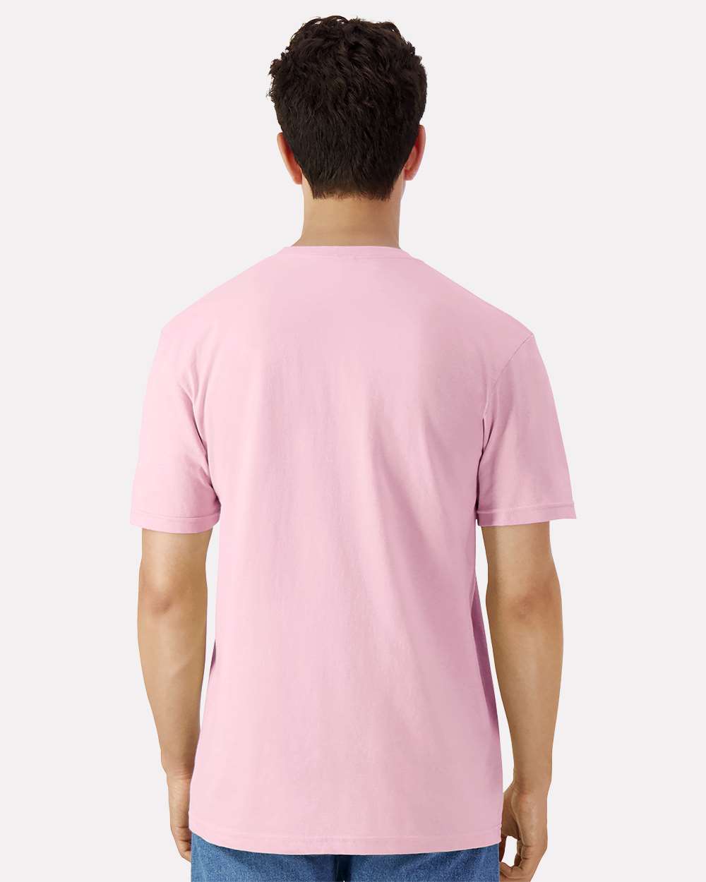 Unisex Light Cotton T-Shirt - OnModelBack - B02860312 - Light Pink