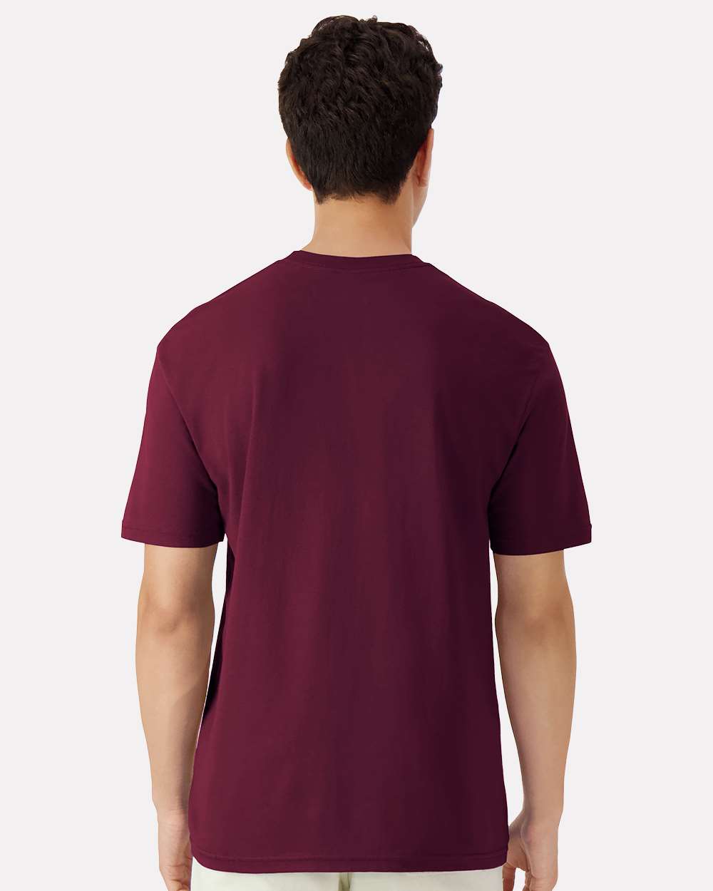 Unisex Light Cotton T-Shirt - OnModelBack - B02860532 - Maroon