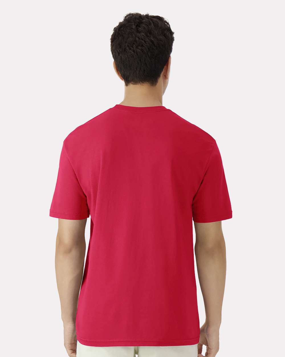 Unisex Light Cotton T-Shirt - OnModelBack - B02860702 - Red