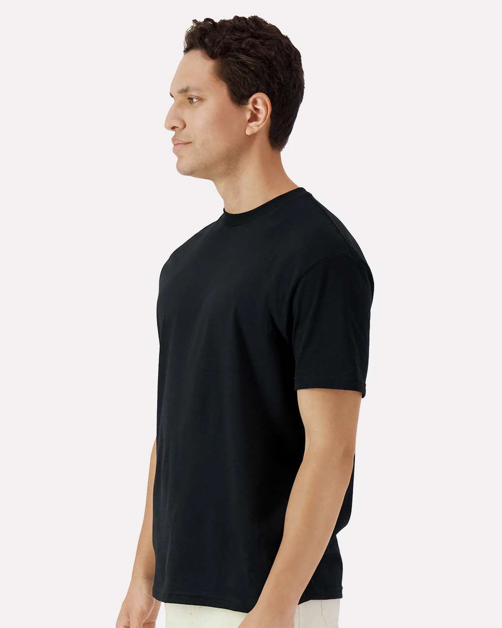 Unisex Light Cotton T-Shirt - OnModelSide - B02860502 - Black