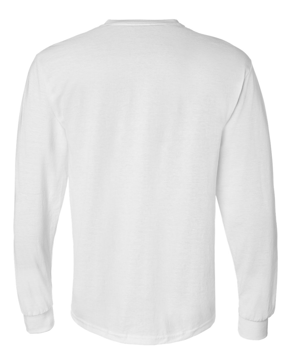 Men's DryBlend® 50/50 Long Sleeve T-Shirt - Back - B07660003 - White
