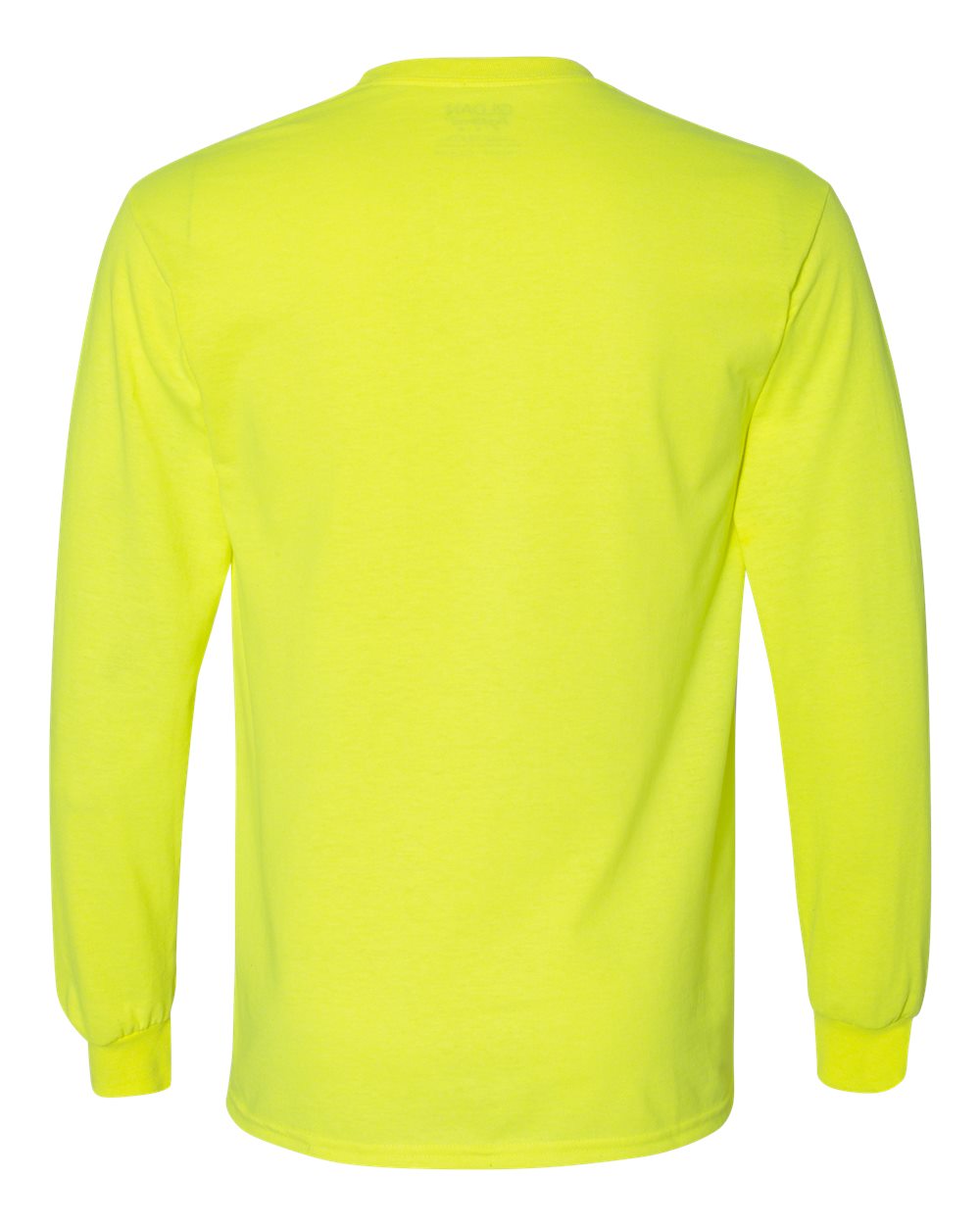 Men's DryBlend® 50/50 Long Sleeve T-Shirt - Back - B07660163 - Safety Green
