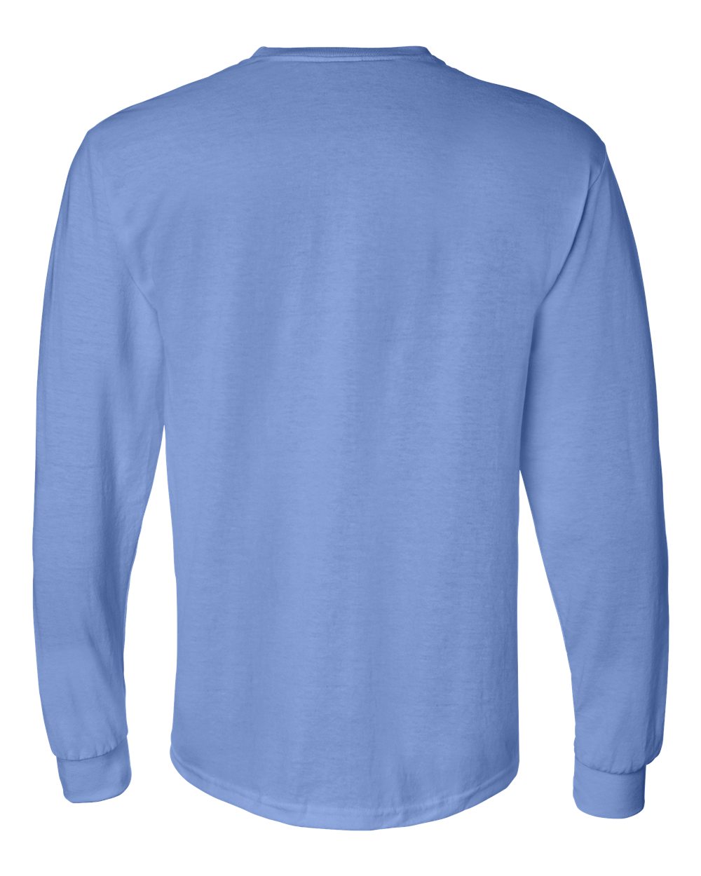 Men's DryBlend® 50/50 Long Sleeve T-Shirt - Back - B07660263 - Carolina Blue