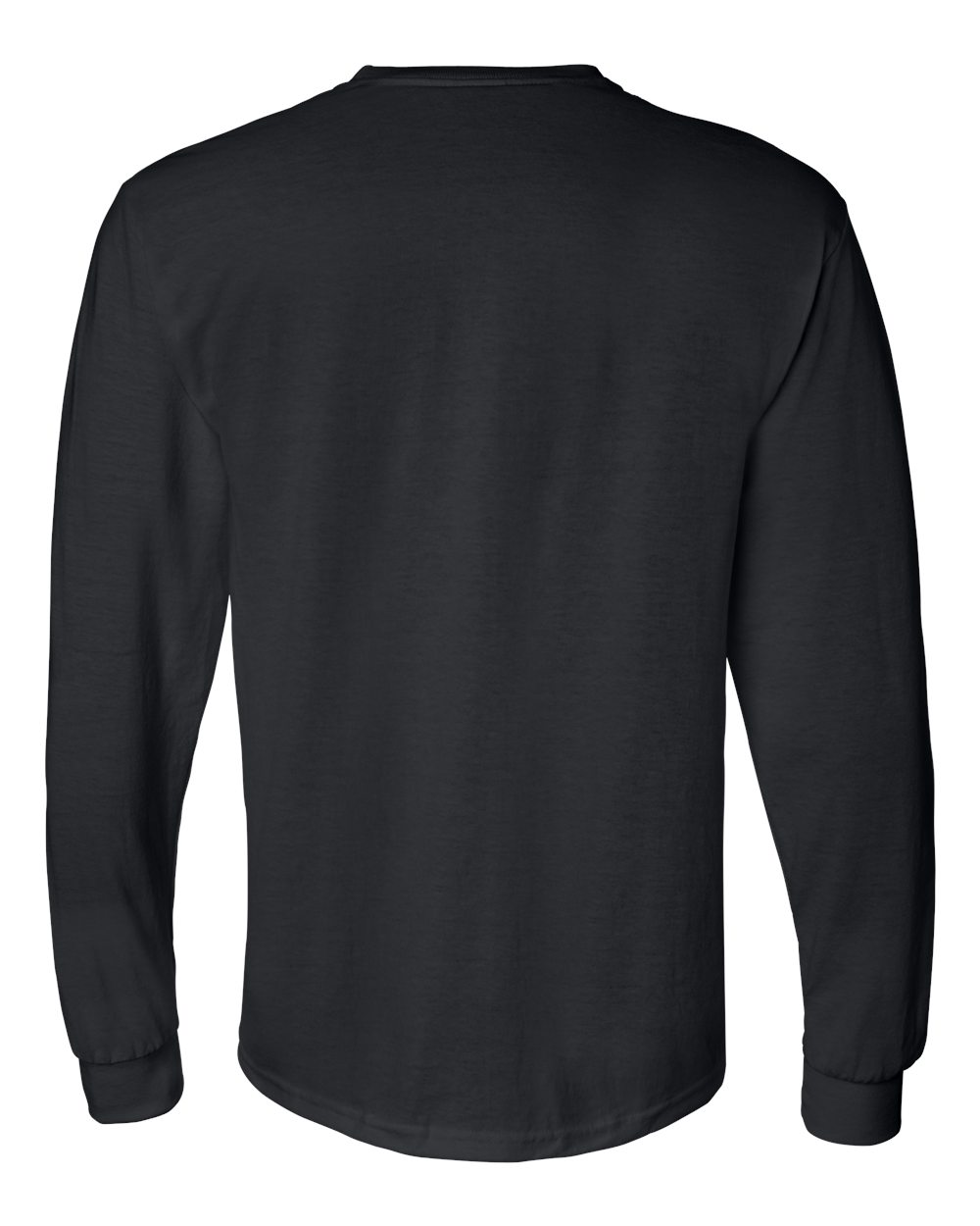 Men's DryBlend® 50/50 Long Sleeve T-Shirt - Back - B07660503 - Black