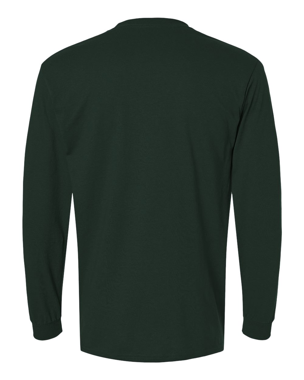 Men's DryBlend® 50/50 Long Sleeve T-Shirt - Back - B07660543 - Forest Green