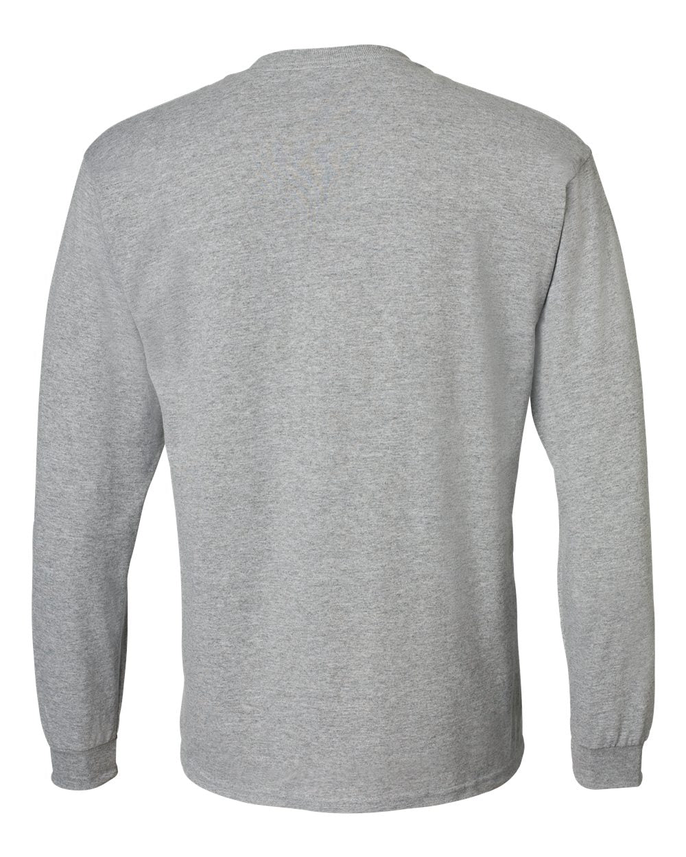 Men's DryBlend® 50/50 Long Sleeve T-Shirt - Back - B07660583 - Sport Grey