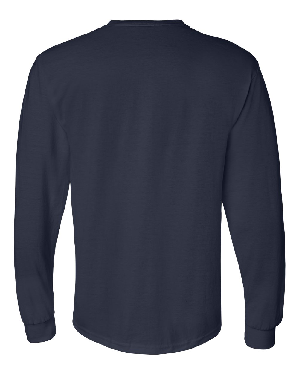 Men's DryBlend® 50/50 Long Sleeve T-Shirt - Back - B07660653 - Navy