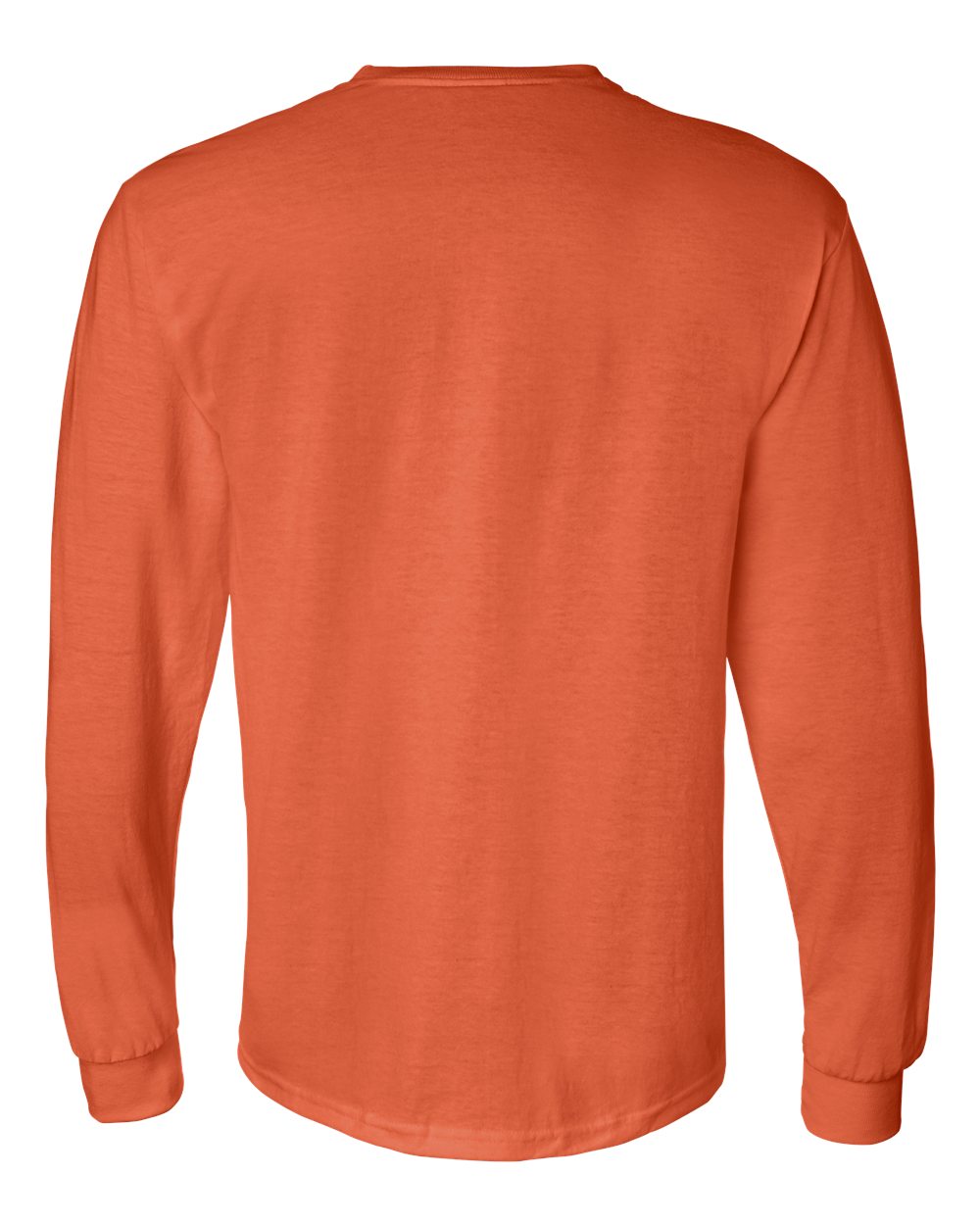 Men's DryBlend® 50/50 Long Sleeve T-Shirt - Back - B07660663 - Orange