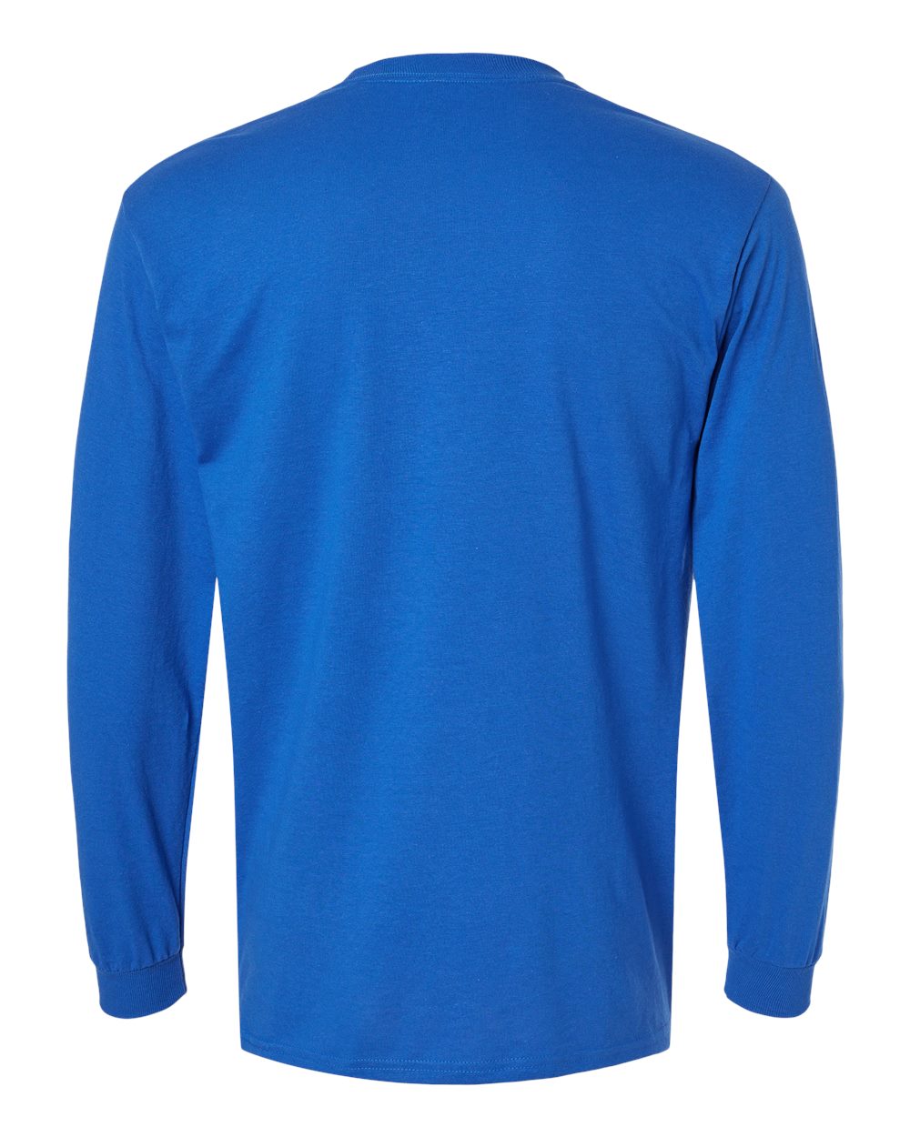 Men's DryBlend® 50/50 Long Sleeve T-Shirt - Back - B07660753 - Royal