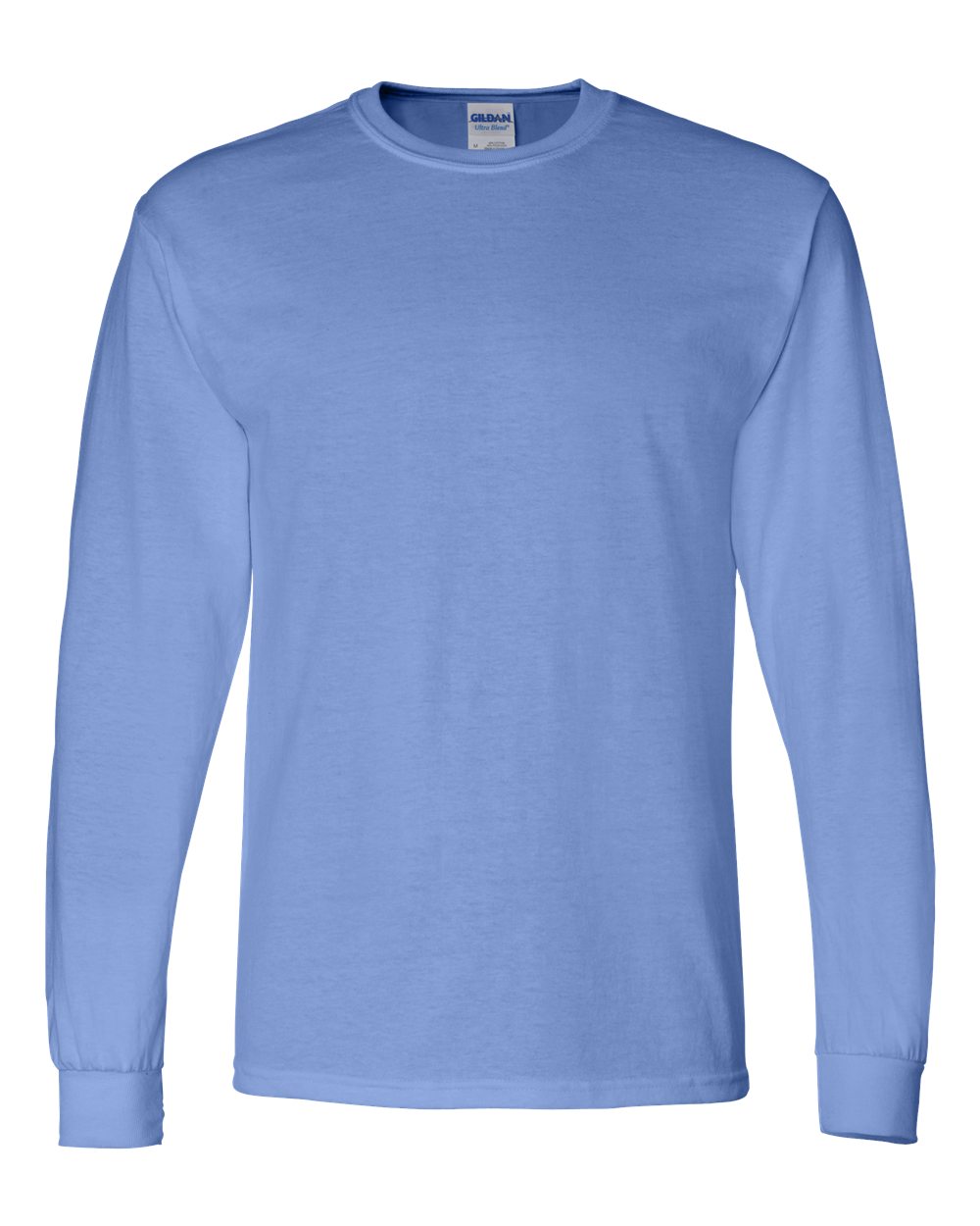 Men's DryBlend® 50/50 Long Sleeve T-Shirt - Front - B07660263 - Carolina Blue