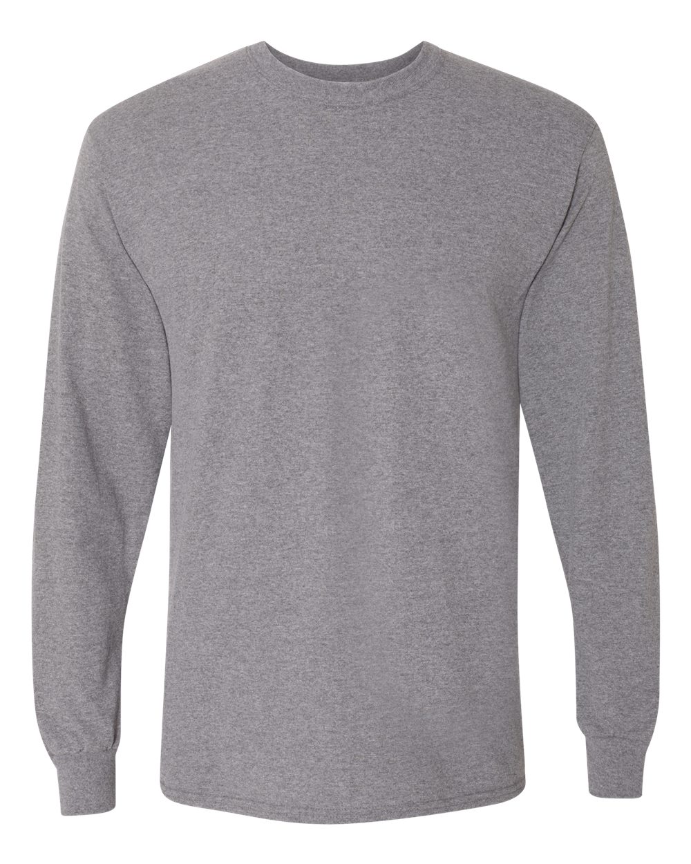 Men's DryBlend® 50/50 Long Sleeve T-Shirt - Front - B07660493 - Graphite Heather