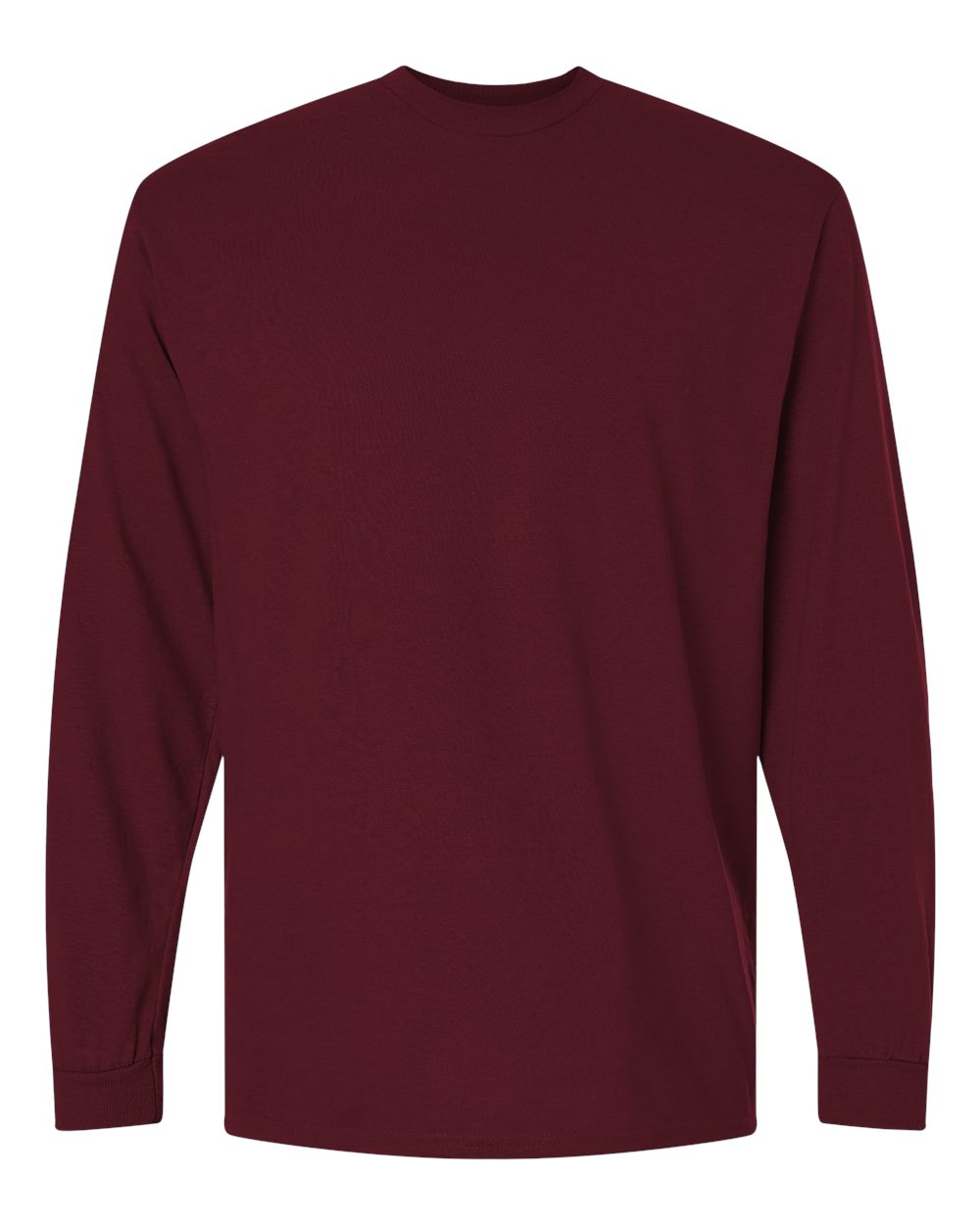 Men's DryBlend® 50/50 Long Sleeve T-Shirt - Front - B07660533 - Maroon