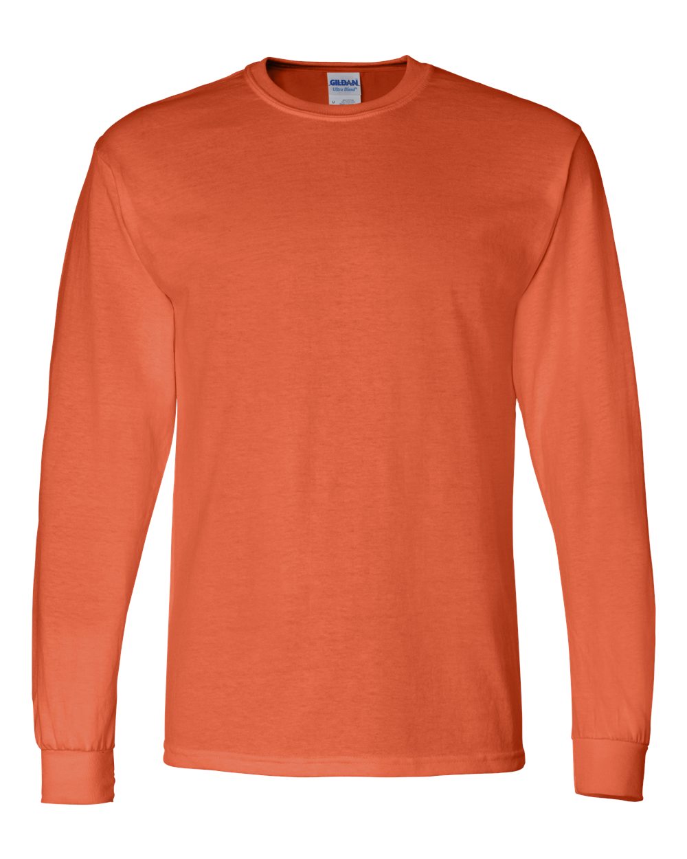 Men's DryBlend® 50/50 Long Sleeve T-Shirt - Front - B07660663 - Orange