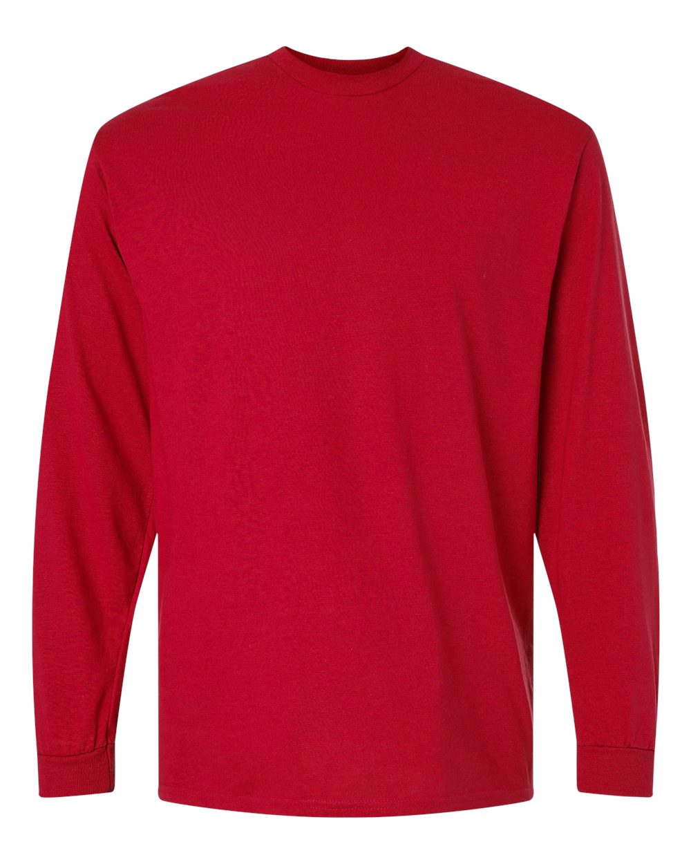Men's DryBlend® 50/50 Long Sleeve T-Shirt - Front - B07660703 - Red