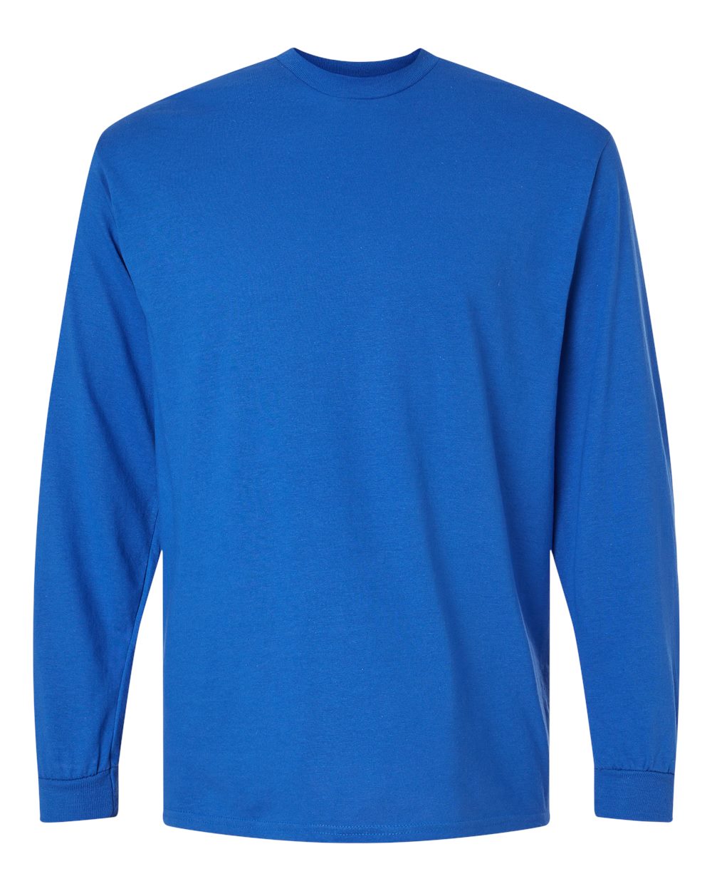Men's DryBlend® 50/50 Long Sleeve T-Shirt - Front - B07660753 - Royal