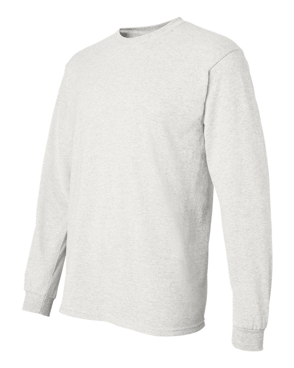 Men's DryBlend® 50/50 Long Sleeve T-Shirt - Side - B07660023 - Ash